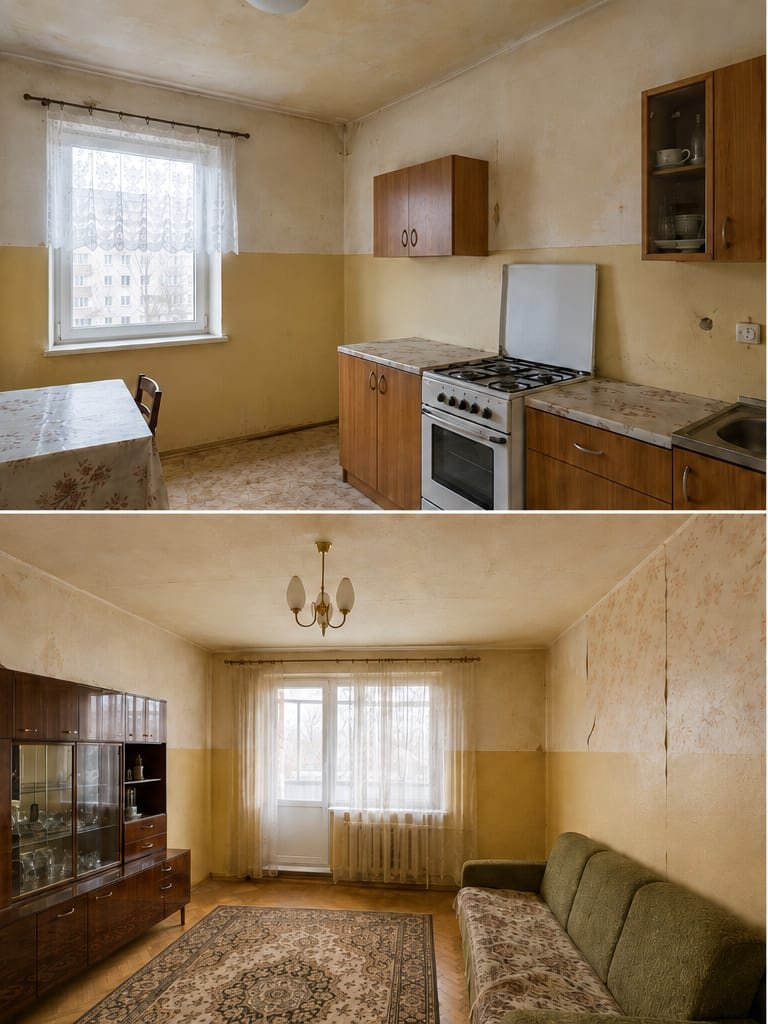 Преди: Боядисване на дневна и кухня